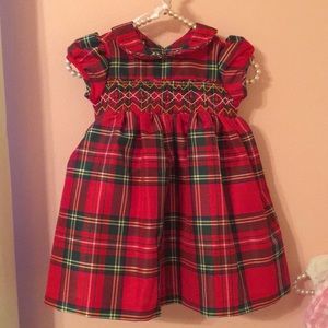 Laura Ashley Red Plaid Christmas Dress.